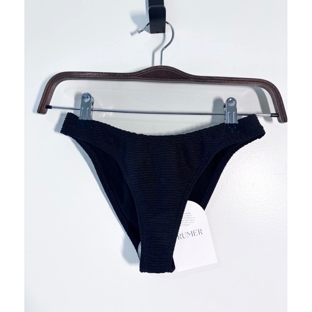 Rumer the Label ROSA BIKINI‎ PANT Black Swim Bottoms L